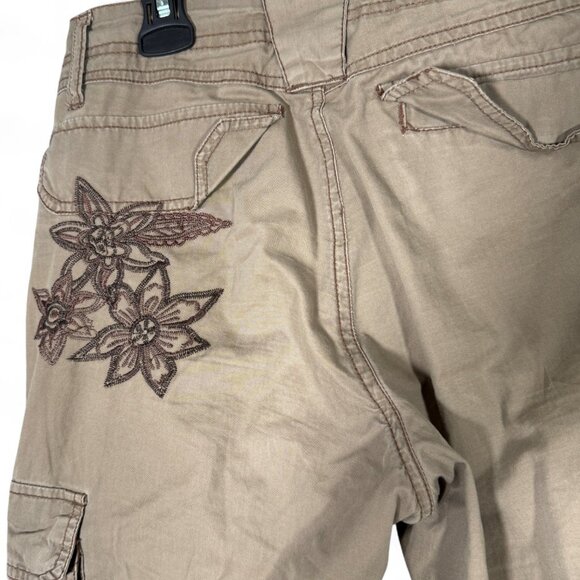 Y2K Suko Embroidered Cargo Pants Green, Fairy Grunge 6 - Picture 4 of 14